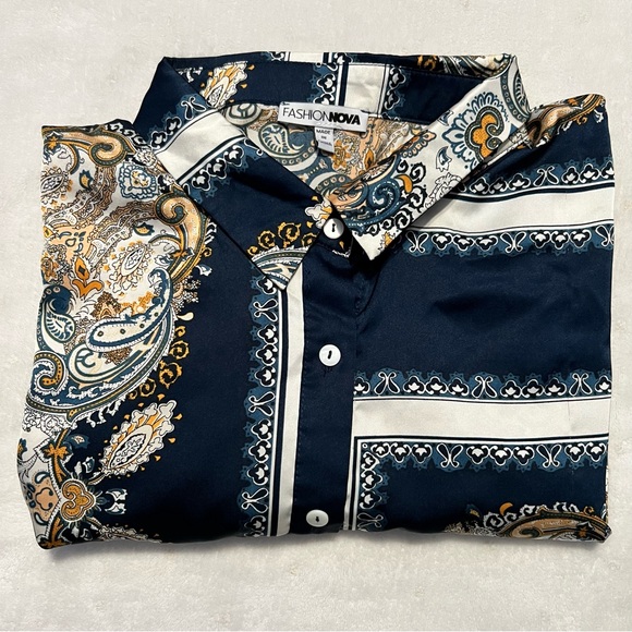 Posh And Deluxe Satin Shirt Fashion Nova - Picture 7 of 12